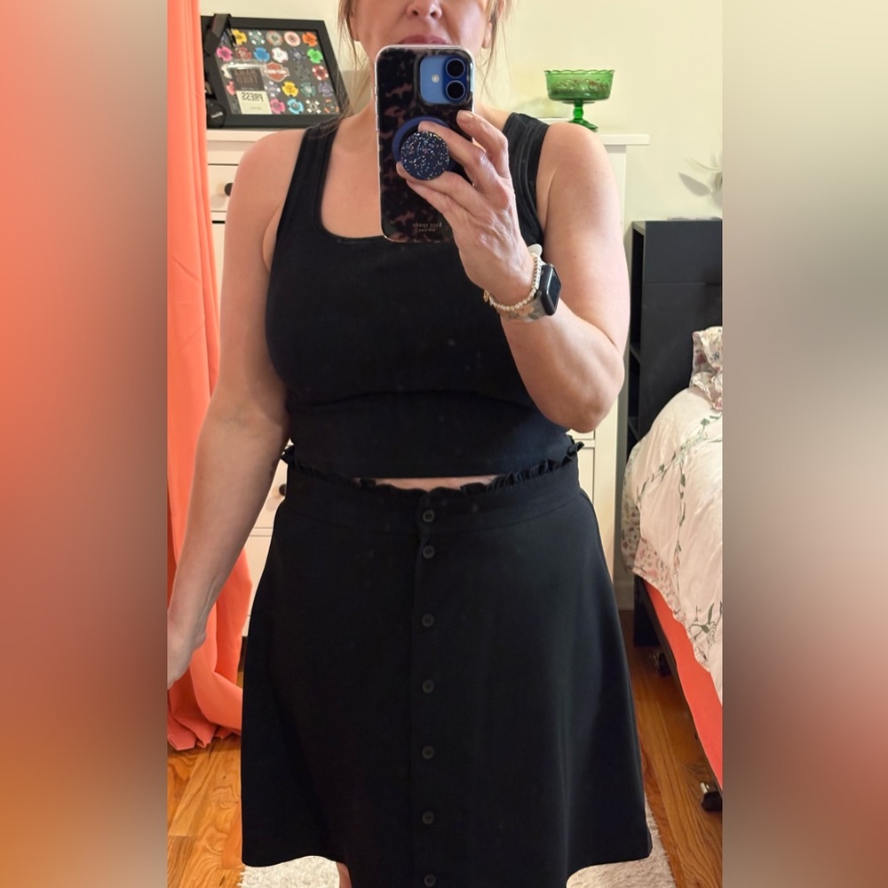 LOFT Black Knee Length Skirt